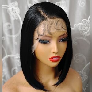 Synthetic Human hair blend Lace Front Wig